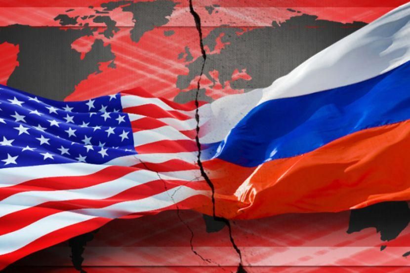 Флаг США и РФ