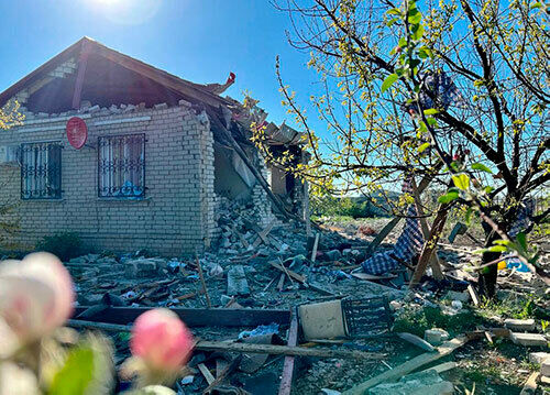 Разрушенный дом в Белгородской области