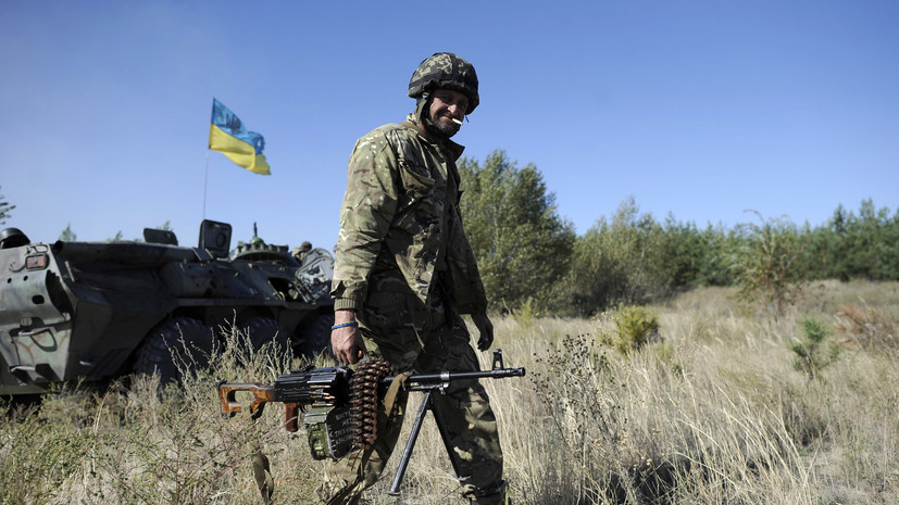 Мощный украинский солдат